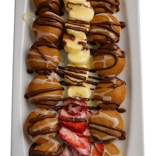 Strawberry Nutella Mini Pancakes