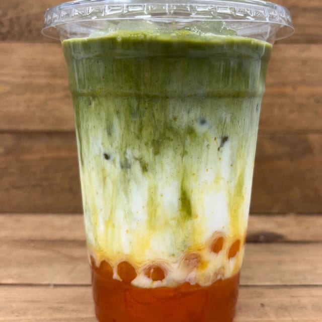 Peach Matcha.