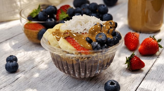 Blueberry Almond Butter Bowl.