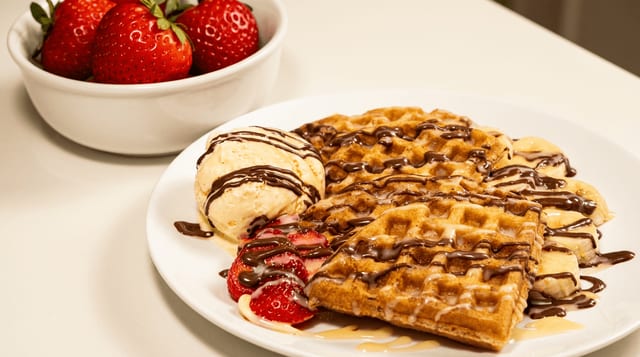 Strawberry Nutella Waffle.