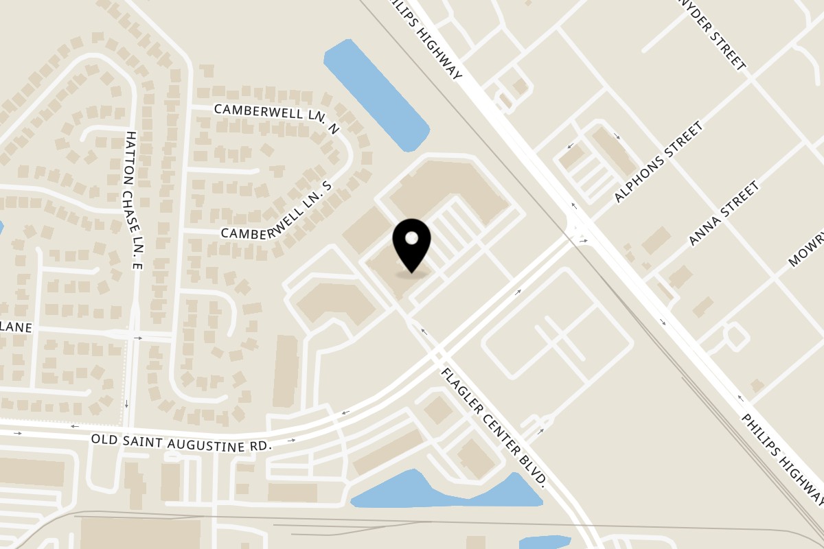 Map showing the location of Zaza juice on 14965 Old St Augustine Rd #104 in Jacksonville